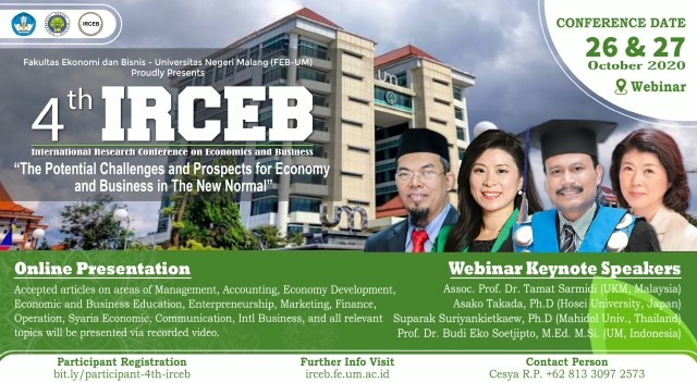 4th IRCEB – International Research Conference on Economics and Business